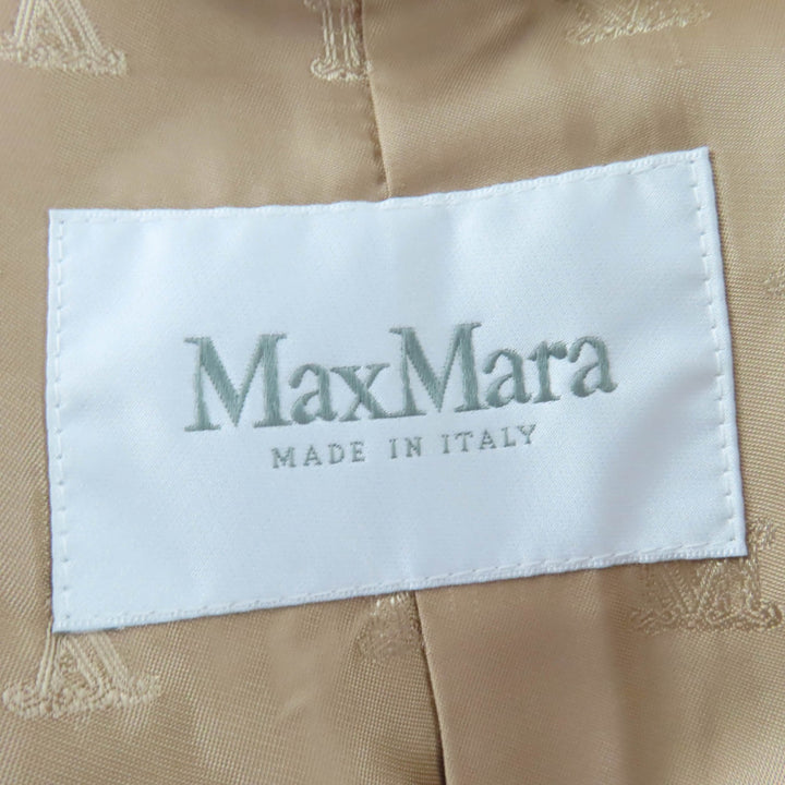 Excellent Max Mara coat teddy bear coat Silk blend beige Camel Women M 101101016