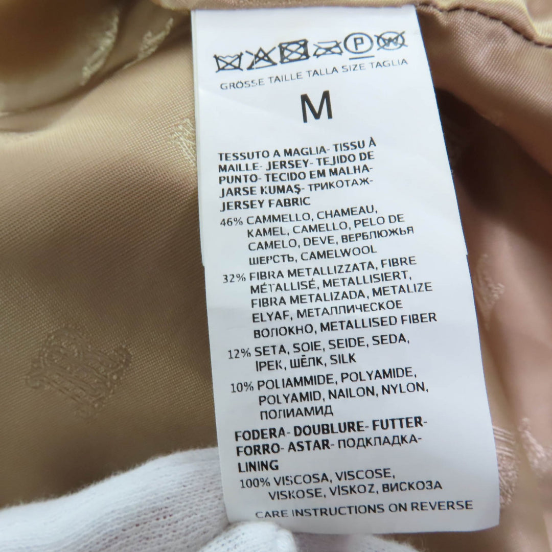 Excellent Max Mara coat teddy bear coat Silk blend beige Camel Women M 101101016