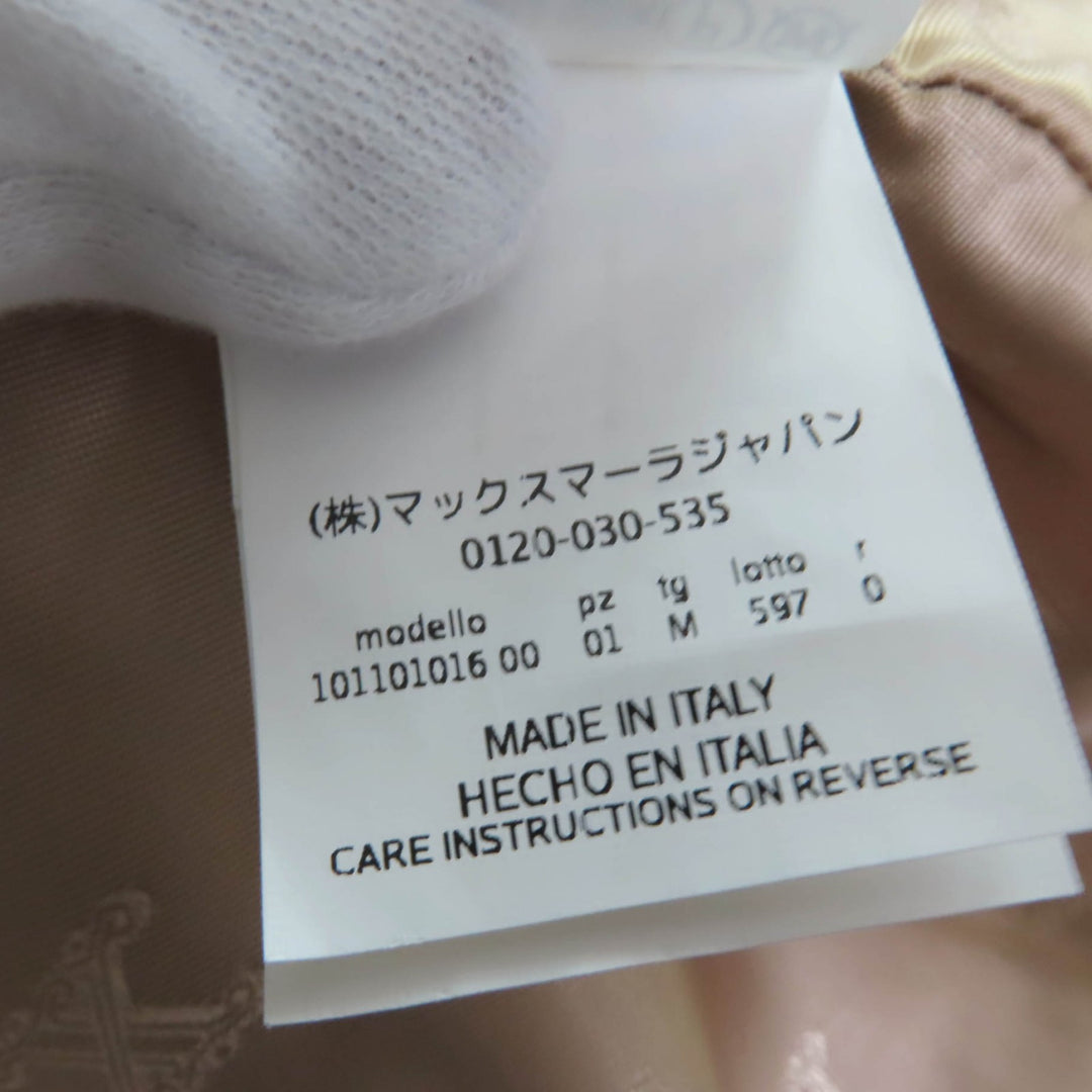 Excellent Max Mara coat teddy bear coat Silk blend beige Camel Women M 101101016
