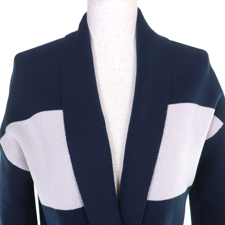 Excellent Loro Piana 100% baby cashmere reversible long knit cardigan