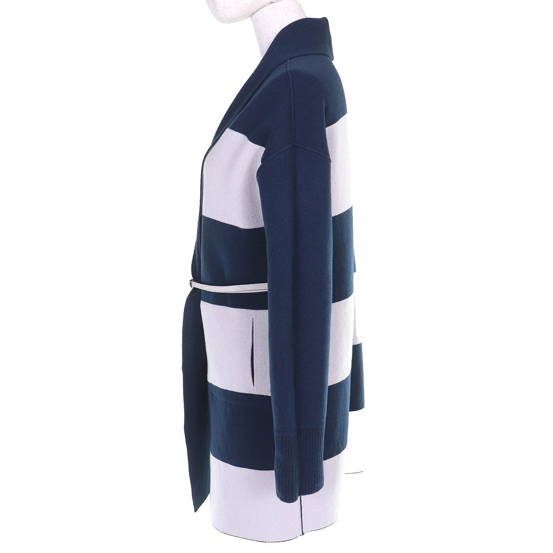 Excellent Loro Piana 100% baby cashmere reversible long knit cardigan