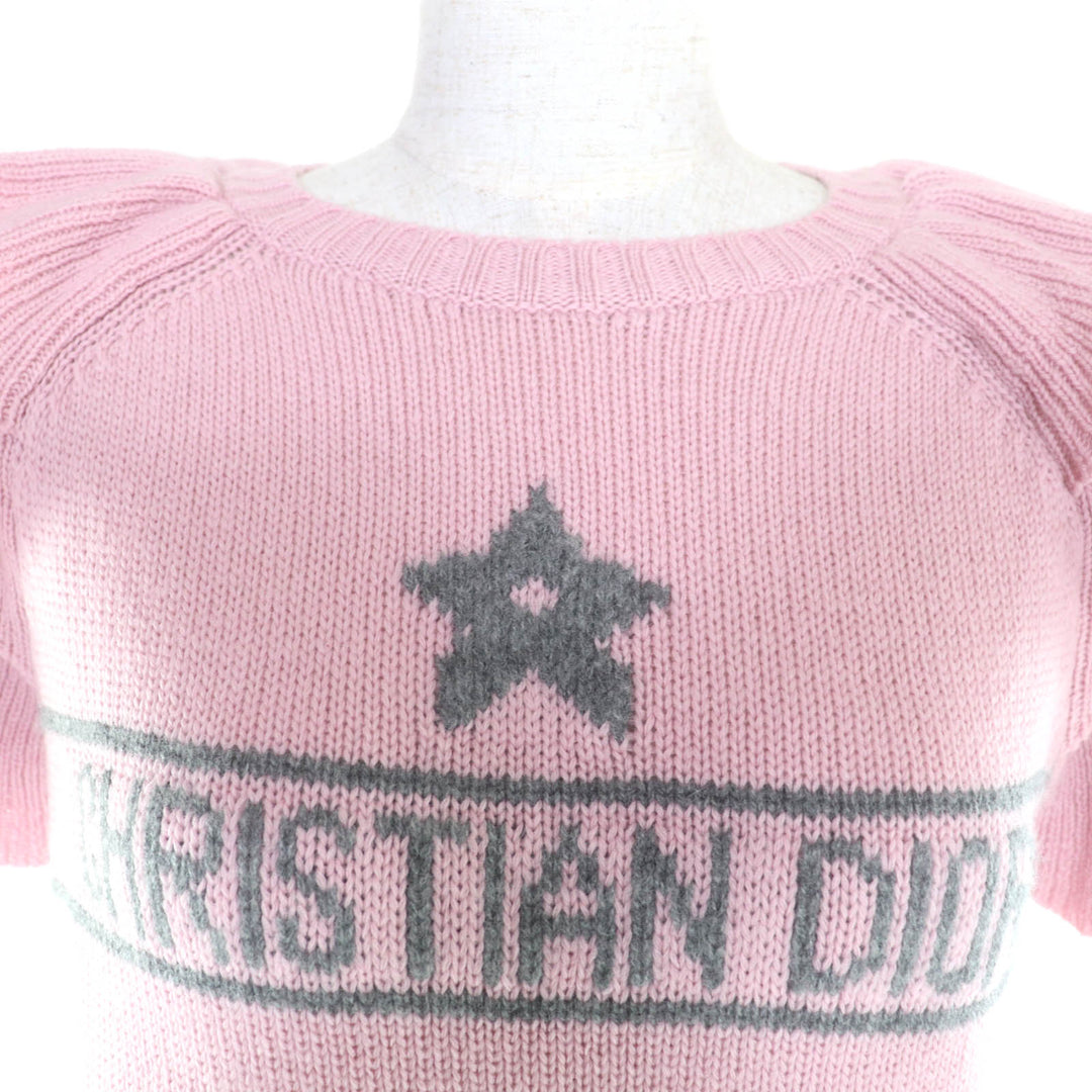 Excellent Christian Dior knit pink cashmere Women 42 344S13BM003