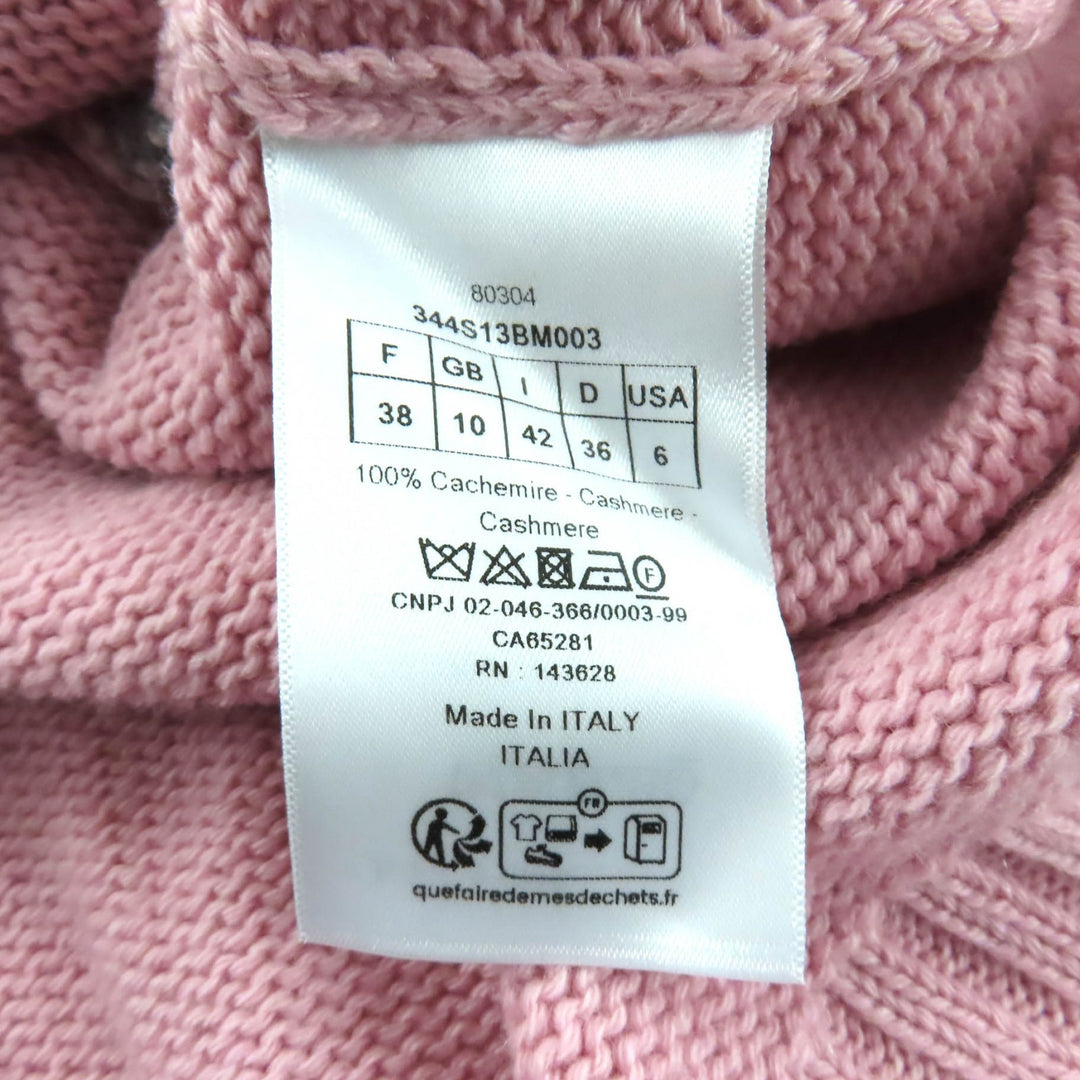 Excellent Christian Dior knit pink cashmere Women 42 344S13BM003