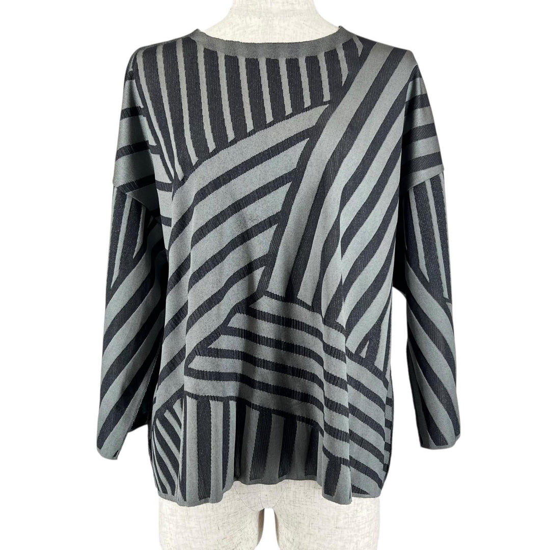 Excellent PLEATS PLEASE tops A-POC Geometric Pattern gray 3 PP83LK921