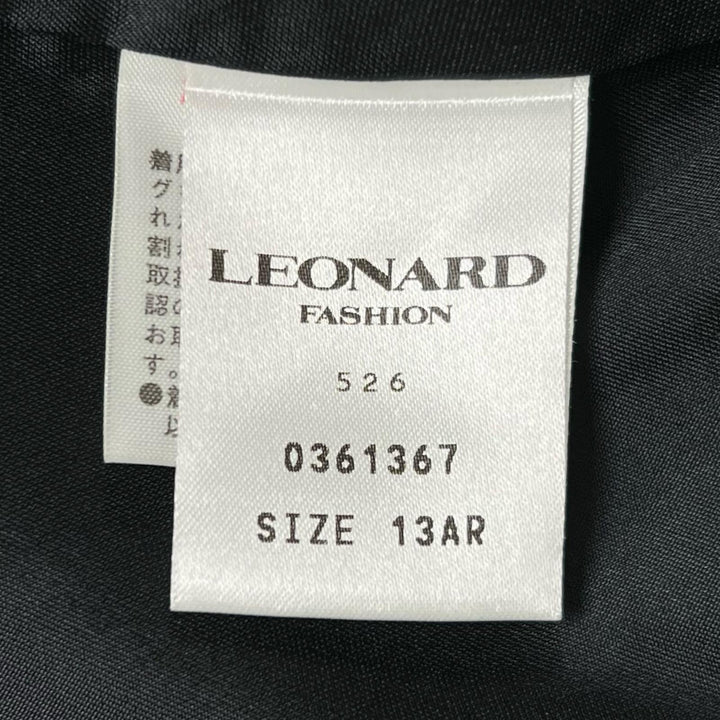 Excellent LEONARD FASHION tailored jacket Floral black wool Women 13
