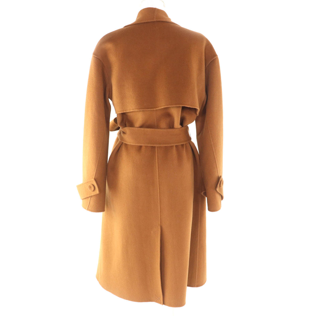 Excellent J&M Davidson coat Belted double-face wrap Brown wool Women 6