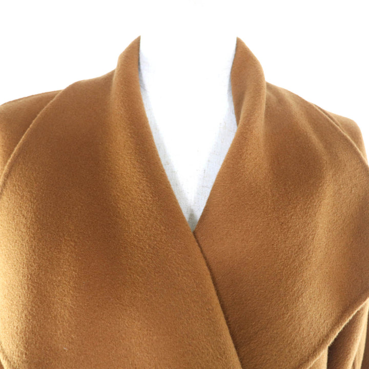 Excellent J&M Davidson coat Belted double-face wrap Brown wool Women 6