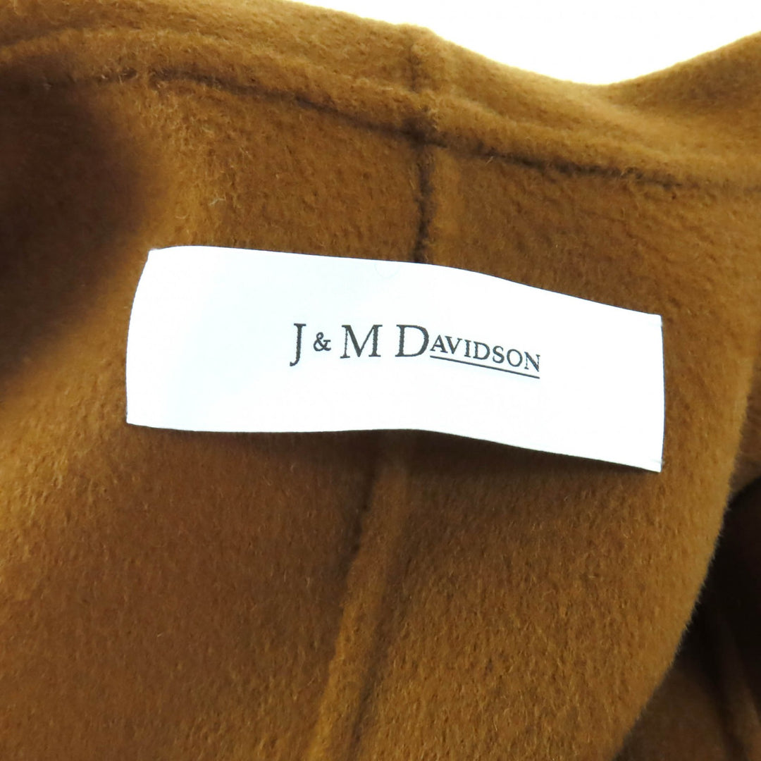 Excellent J&M Davidson coat Belted double-face wrap Brown wool Women 6