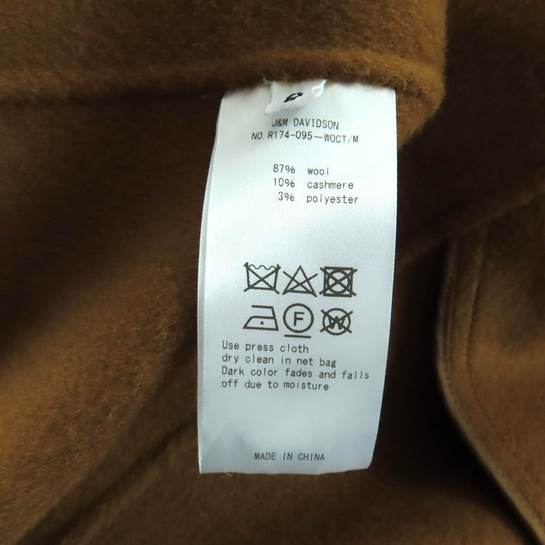 Excellent J&M Davidson coat Belted double-face wrap Brown wool Women 6