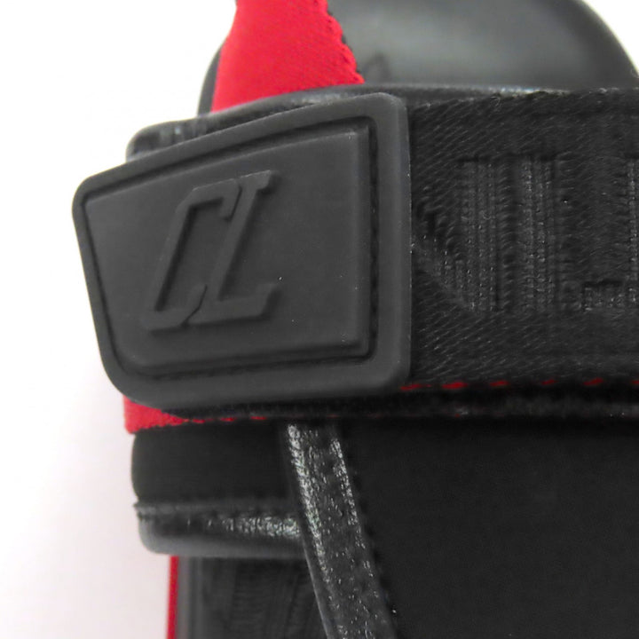 Excellent Christian Louboutin Sandals Summer Dune Logo tape Velcro strap