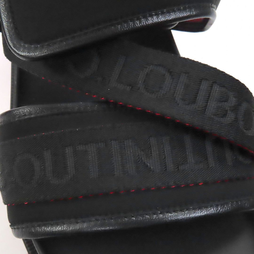 Excellent Christian Louboutin Sandals Summer Dune Logo tape Velcro strap