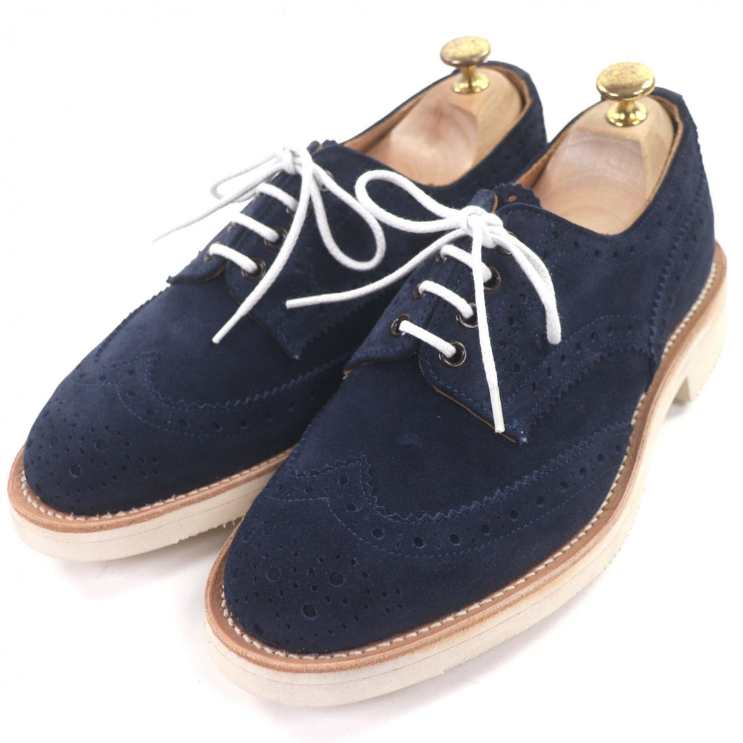 Great Tricker's Leather shoes Bourton Navy Suede leather mens 6.5 M5633