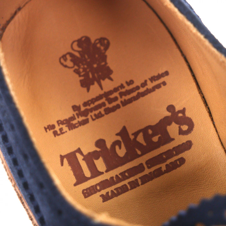 Great Tricker's Leather shoes Bourton Navy Suede leather mens 6.5 M5633