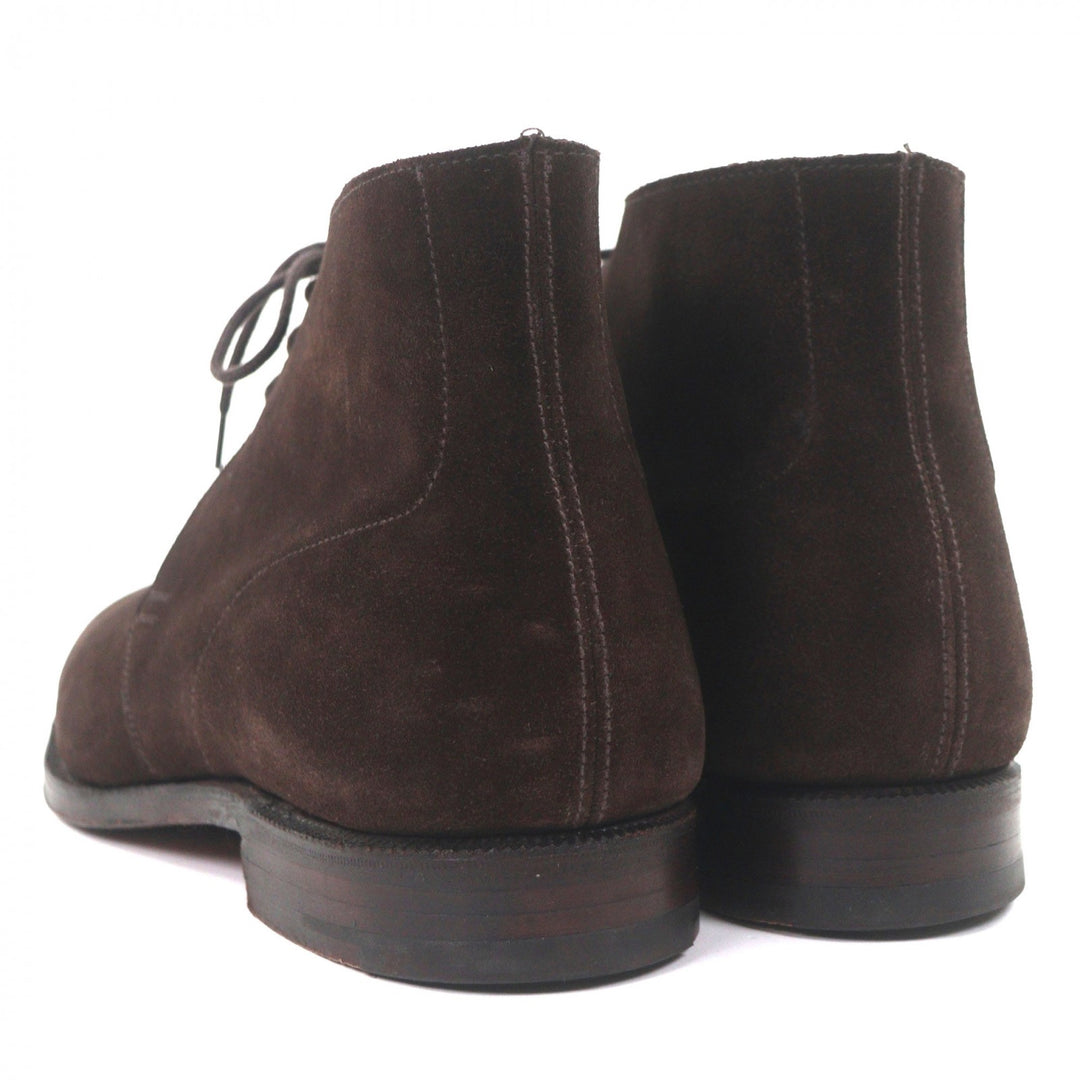 Great CROCKETT&JONES Ankle boots CHUKKA Dark brown Suede leather mens 8 8489