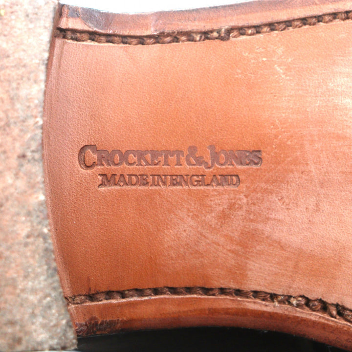 Great CROCKETT&JONES Ankle boots CHUKKA Dark brown Suede leather mens 8 8489