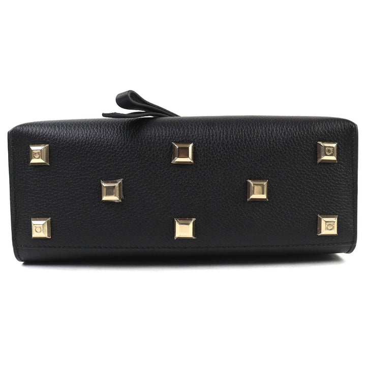 Pristine Salvatore Ferragamo Shoulder Bag studio Gancini leather black 21H886