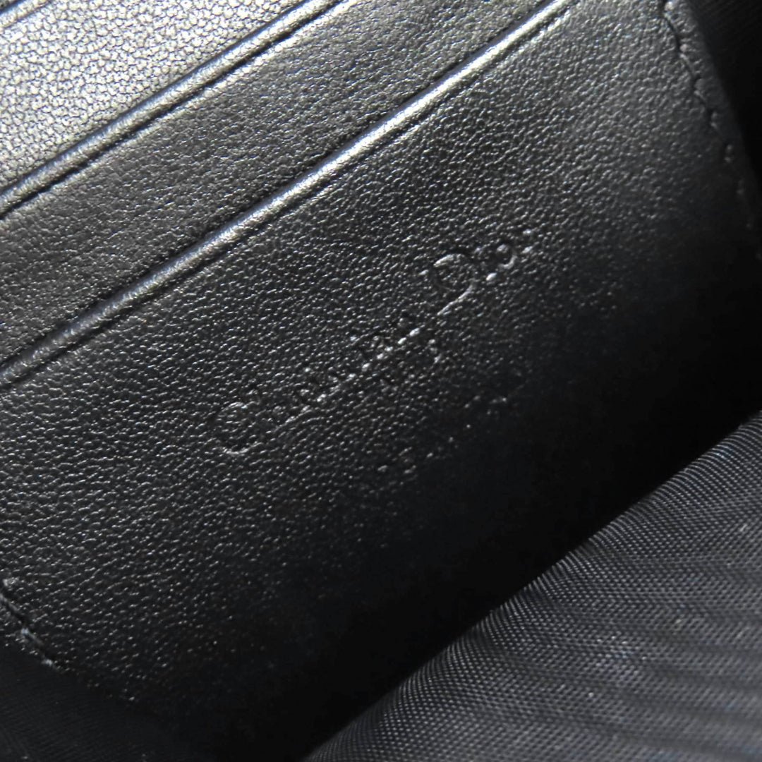 Excellent Christian Dior Lady Dior Cannage Phone Pouch black lambskin S0872ONMJ