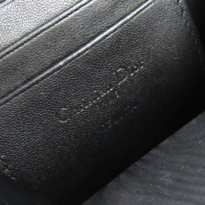 Excellent Christian Dior Lady Dior Cannage Phone Pouch black lambskin S0872ONMJ