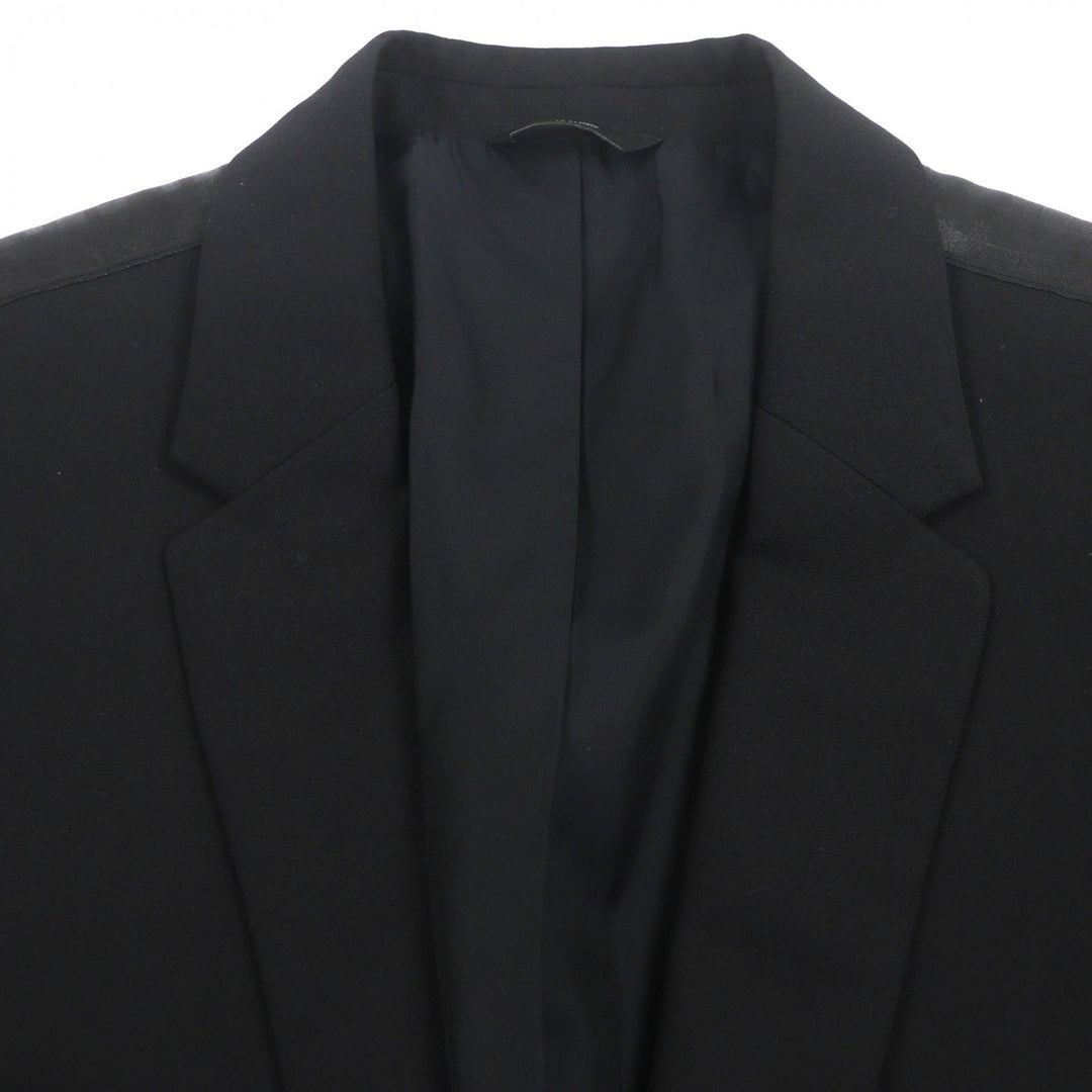 Pristine FENDI tailored jacket black wool mens 54 FJ0576