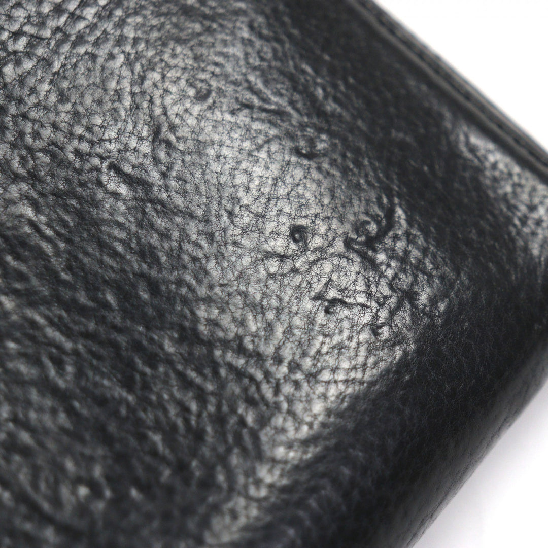 Great CHROME HEARTS Purse REC ZIP black leather mens