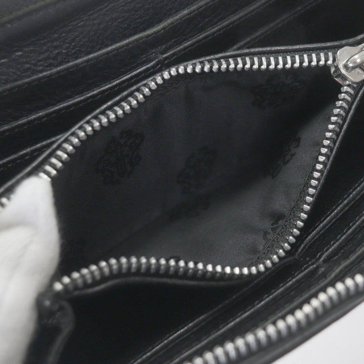 Great CHROME HEARTS Purse REC ZIP black leather mens