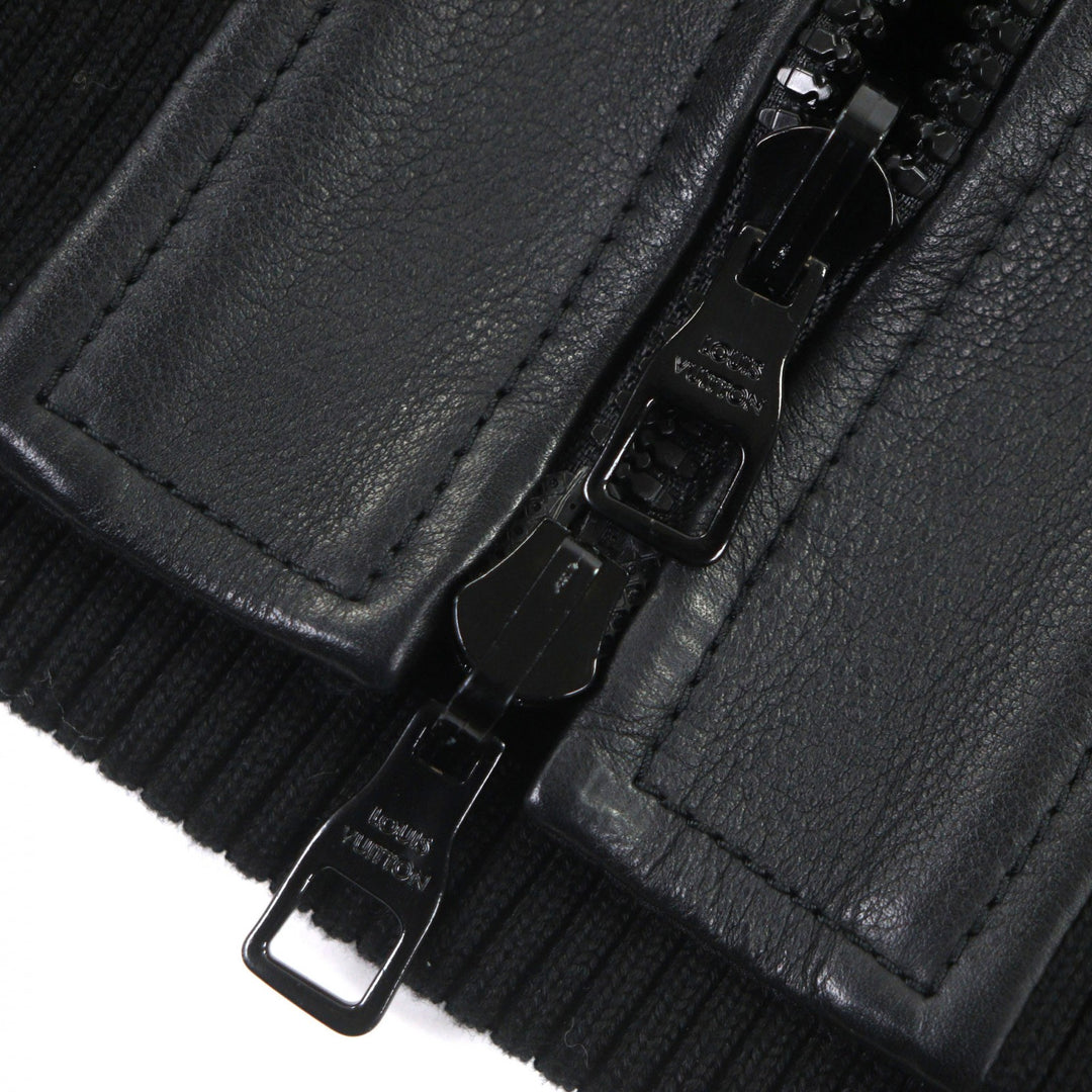 Excellent LOUIS VUITTON Blouson black Cowhide mens 48