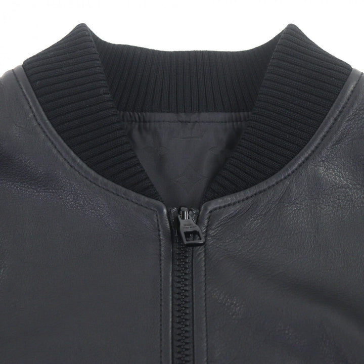 Excellent LOUIS VUITTON Blouson black Cowhide mens 48