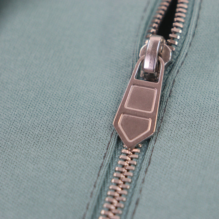 Pristine HERMES hoodie Voile H Switch design H logo zip-up green cotton mens M
