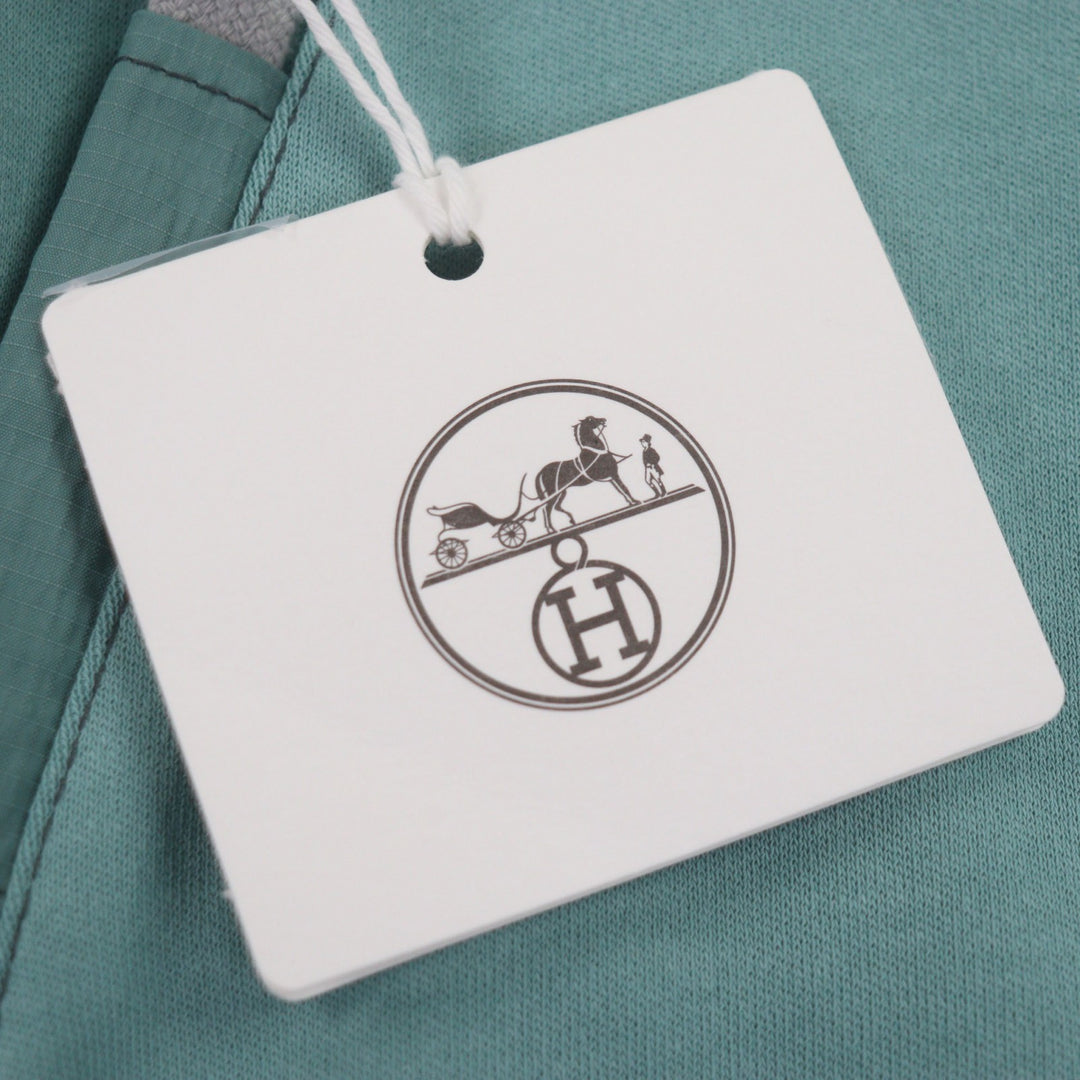 Pristine HERMES hoodie Voile H Switch design H logo zip-up green cotton mens M