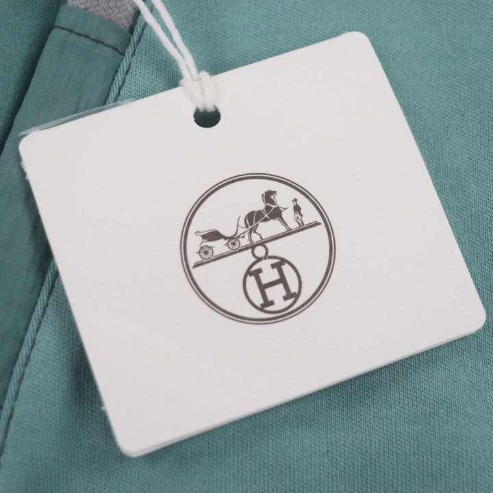 Pristine HERMES hoodie Voile H Switch design H logo zip-up green cotton mens M