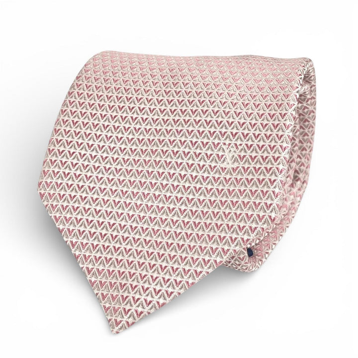 Excellent LOUIS VUITTON tie LV logo pink silk mens M71210