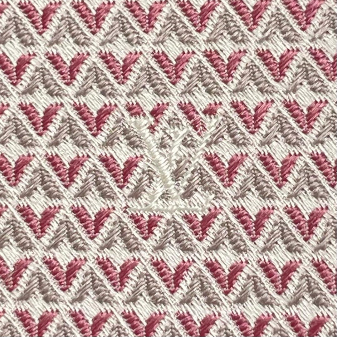Excellent LOUIS VUITTON tie LV logo pink silk mens M71210