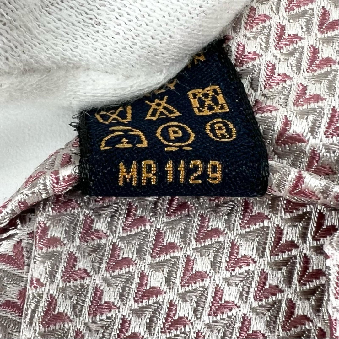 Excellent LOUIS VUITTON tie LV logo pink silk mens M71210