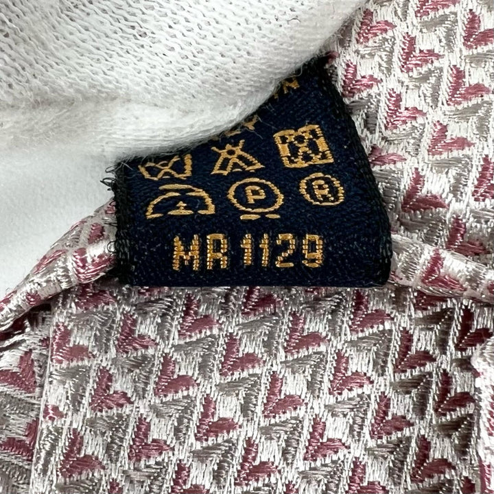 Excellent LOUIS VUITTON tie LV logo pink silk mens M71210