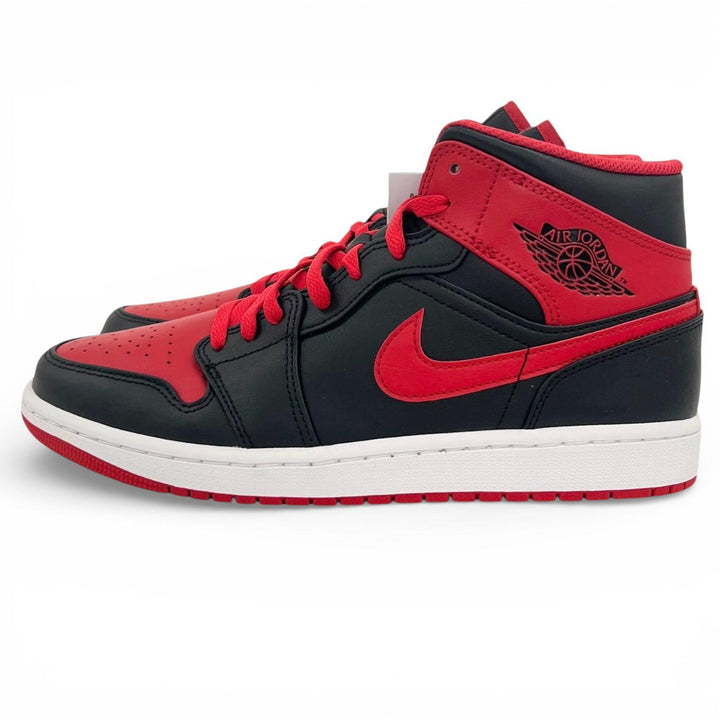 Pristine NIKE High cut sneakers AIR JORDAN 1 MID black leather mens DQ8426-060