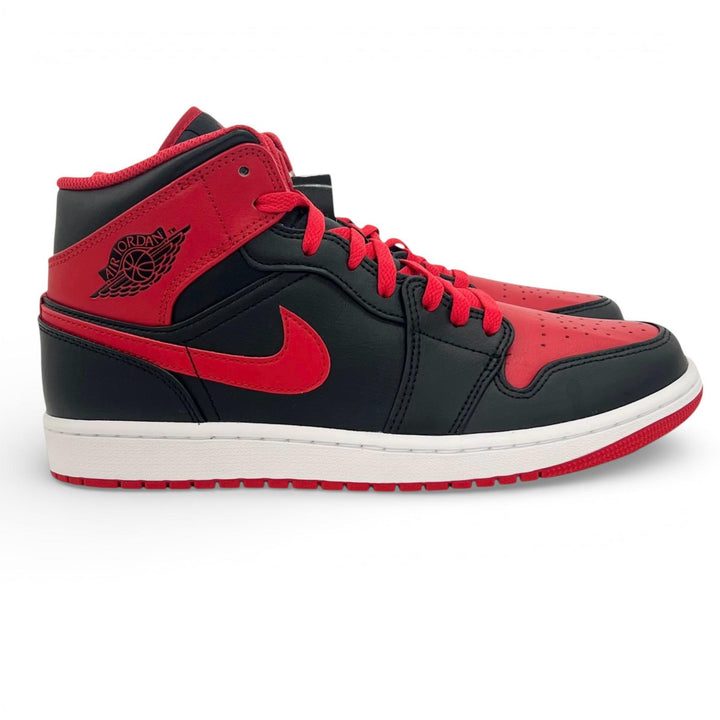 Pristine NIKE High cut sneakers AIR JORDAN 1 MID black leather mens DQ8426-060