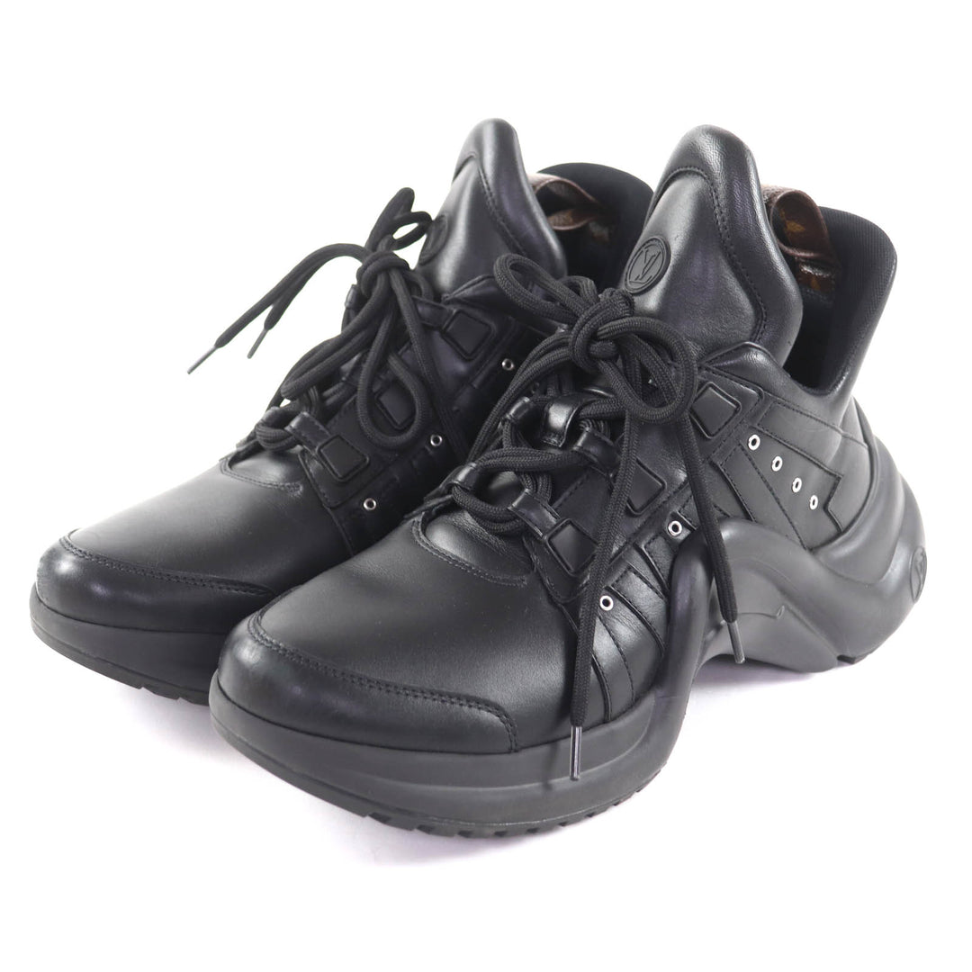 Excellent LOUIS VUITTON sneakers Arclight line black leather Women 41