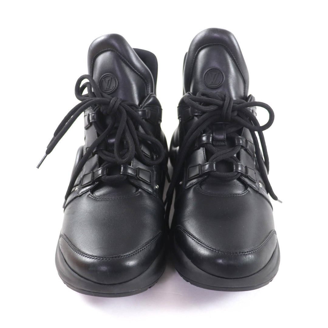 Excellent LOUIS VUITTON sneakers Arclight line black leather Women 41