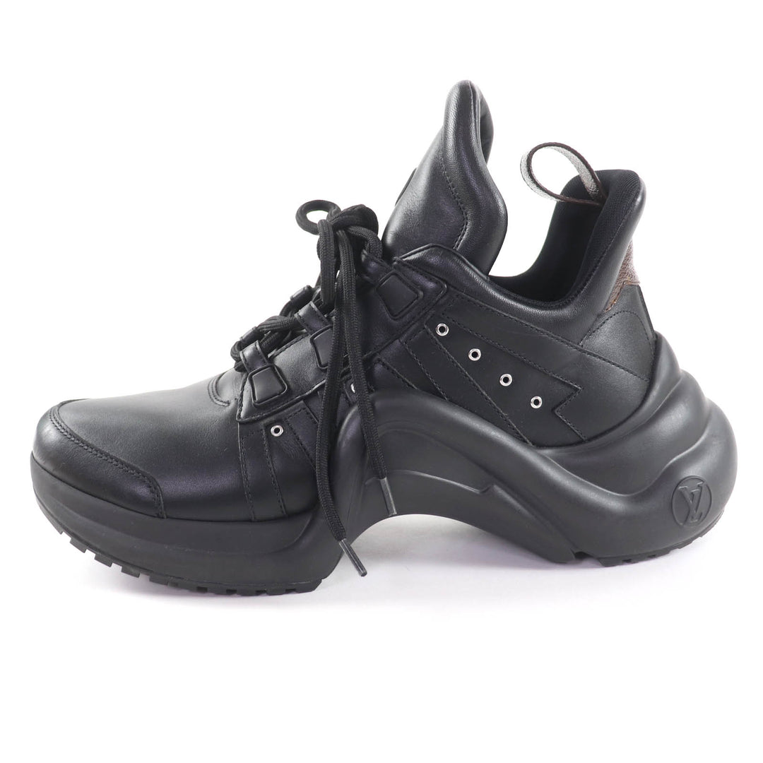 Excellent LOUIS VUITTON sneakers Arclight line black leather Women 41