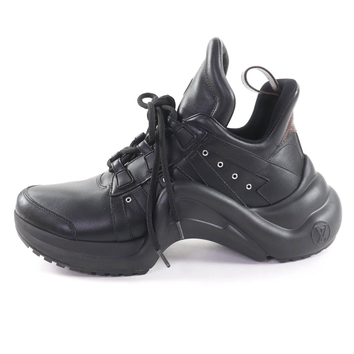 Excellent LOUIS VUITTON sneakers Arclight line black leather Women 41