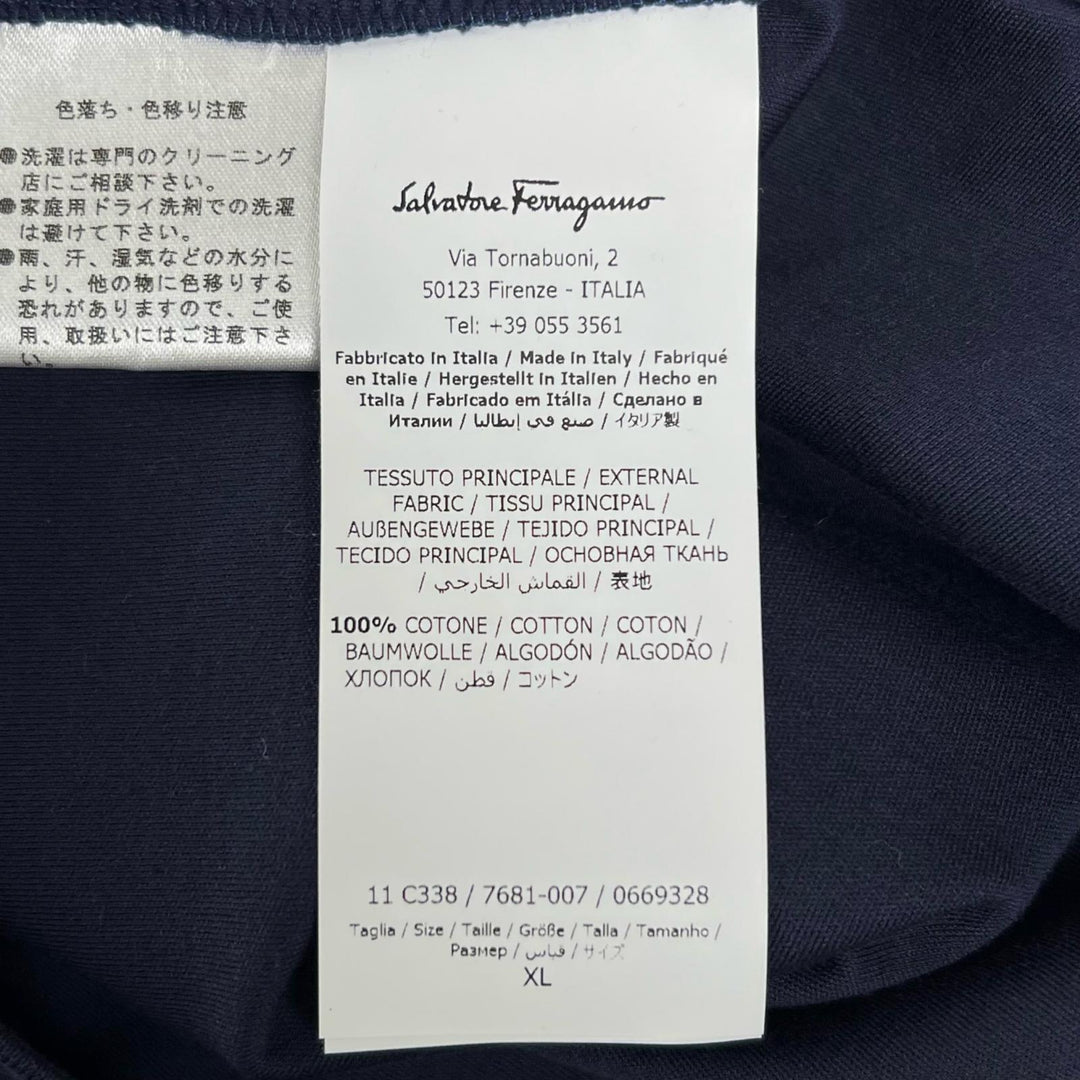 Pristine Salvatore Ferragamo Short sleeve T-shirt Gancini logo & decoration XL