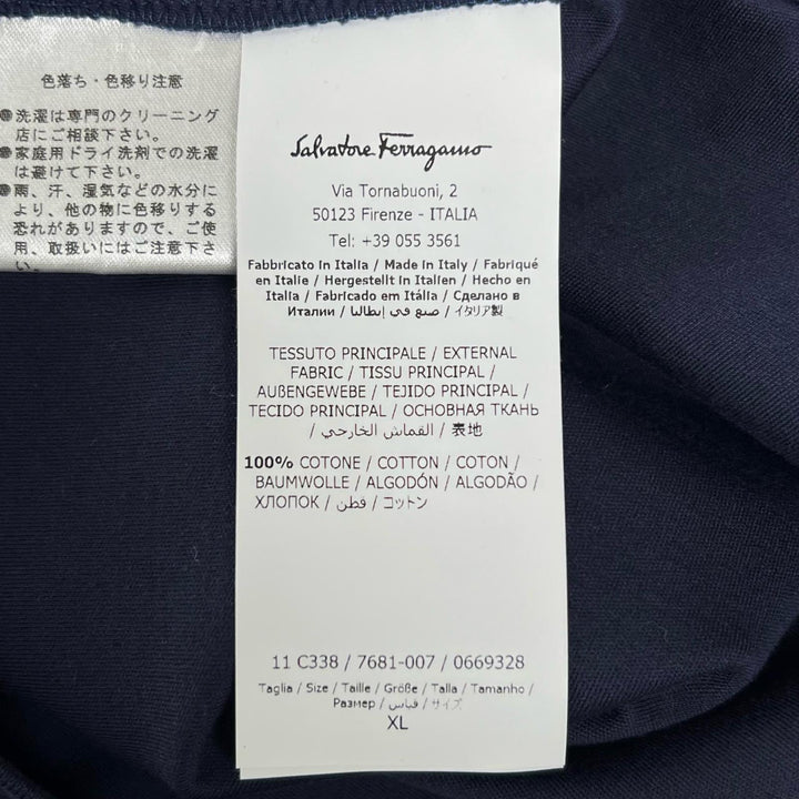 Pristine Salvatore Ferragamo Short sleeve T-shirt Gancini logo & decoration XL