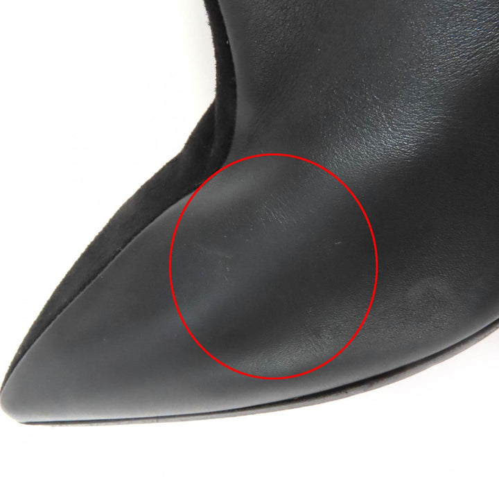 Great HERMES Knee-high boots Ilona black leather Women 36 232007Z