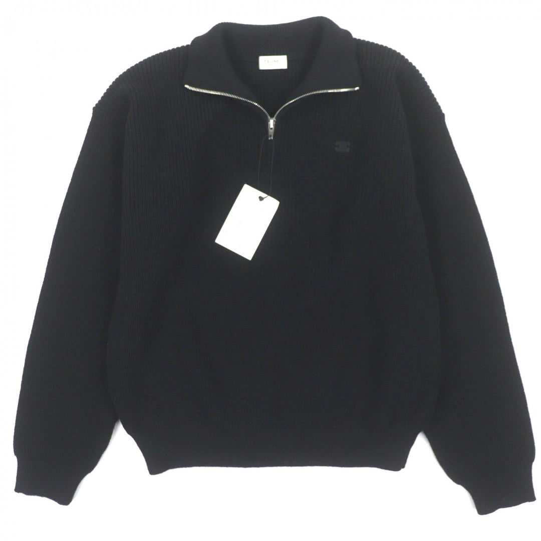 Pristine CELINE sweater black wool mens M RY02Q0ZP2