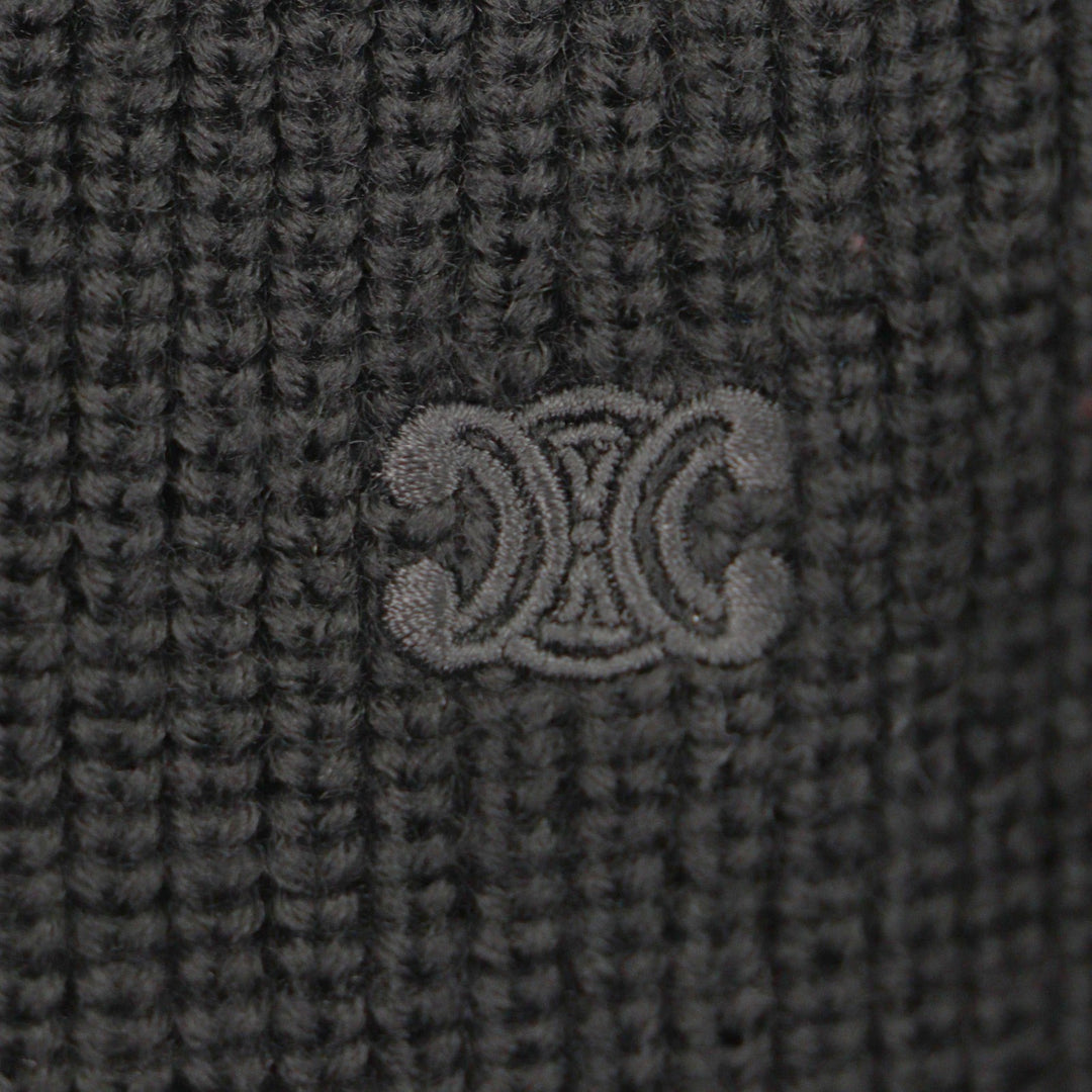 Pristine CELINE sweater black wool mens M RY02Q0ZP2