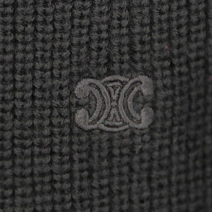Pristine CELINE sweater black wool mens M RY02Q0ZP2