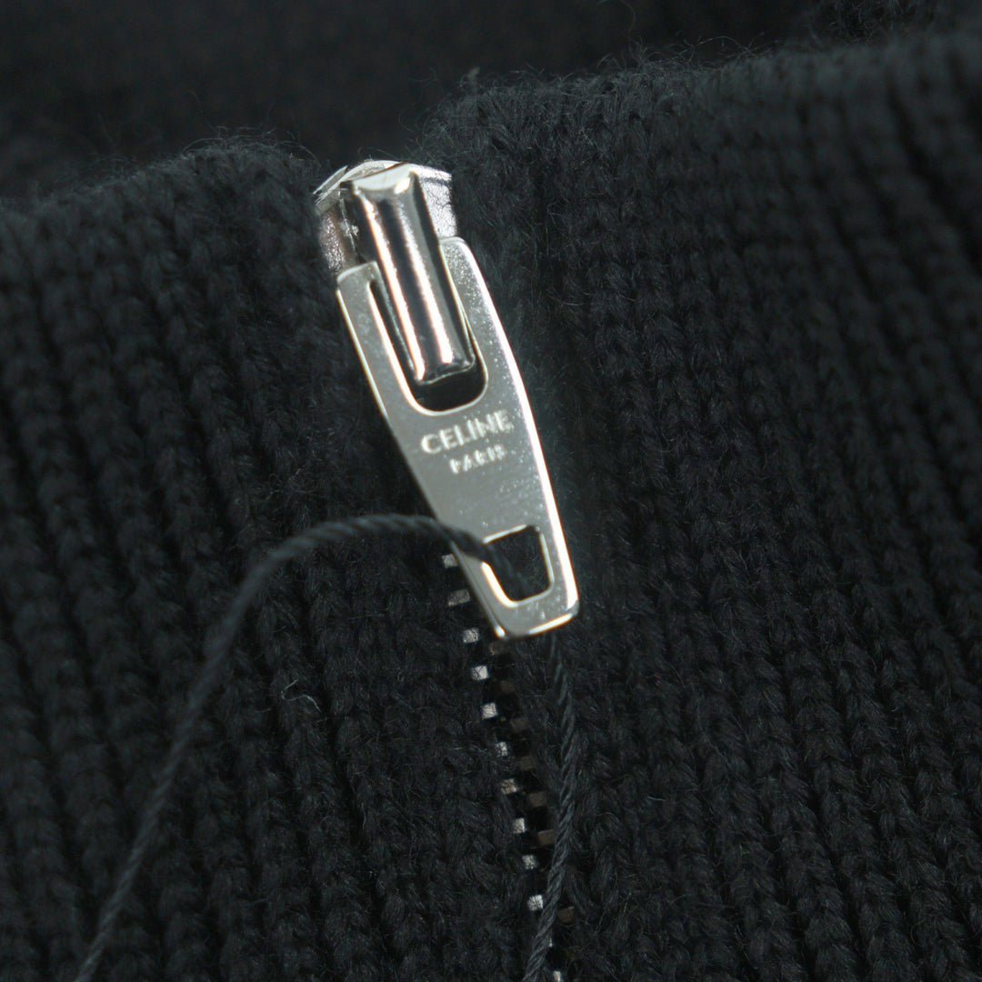 Pristine CELINE sweater black wool mens M RY02Q0ZP2
