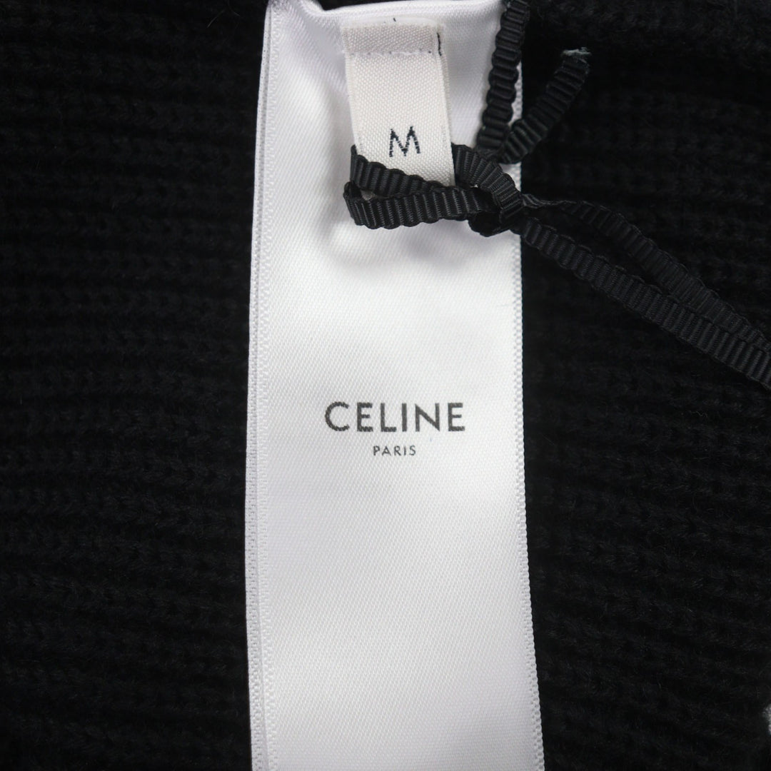 Pristine CELINE sweater black wool mens M RY02Q0ZP2