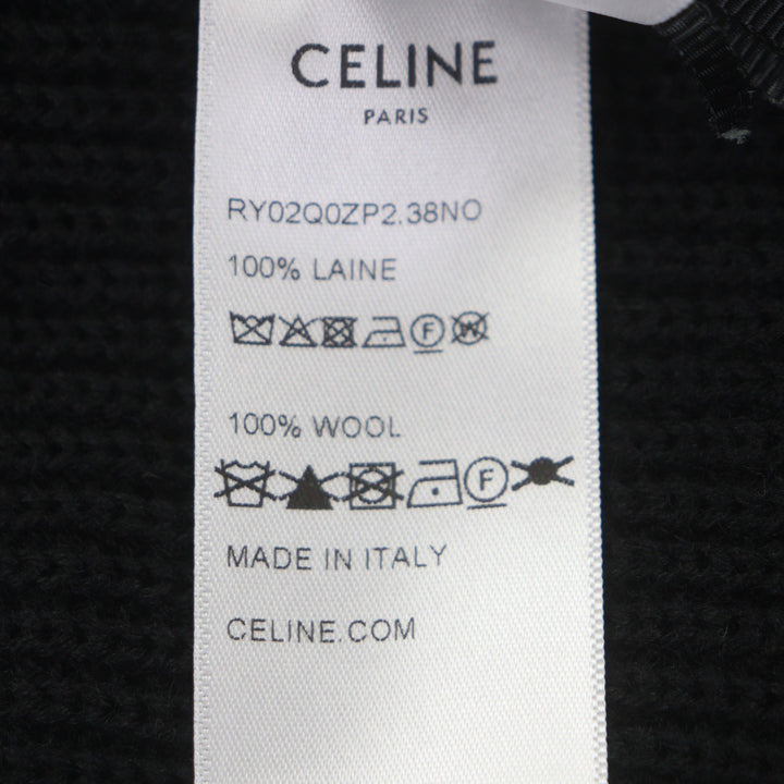 Pristine CELINE sweater black wool mens M RY02Q0ZP2