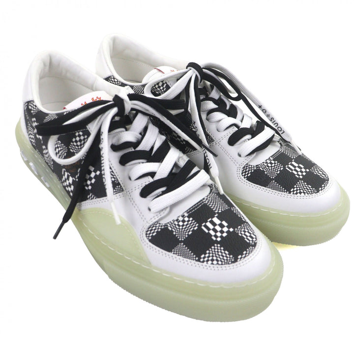 Pristine LOUIS VUITTON Low cut sneakers white leather mens 7.5